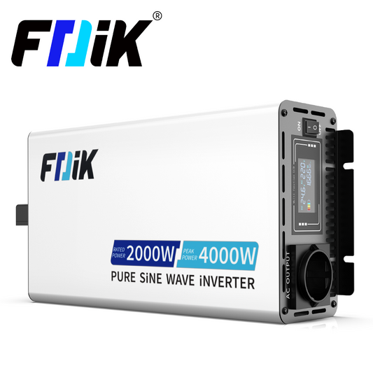 FDIK 12V Inverter Or 24V Inverter Pure Sine Wave Inverter 4000W With Color Screen Display
