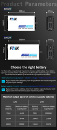 Load image into Gallery viewer, FDIK 12V Inverter Or 24V Inverter Pure Sine Wave Inverter 4000W With Color Screen Display
